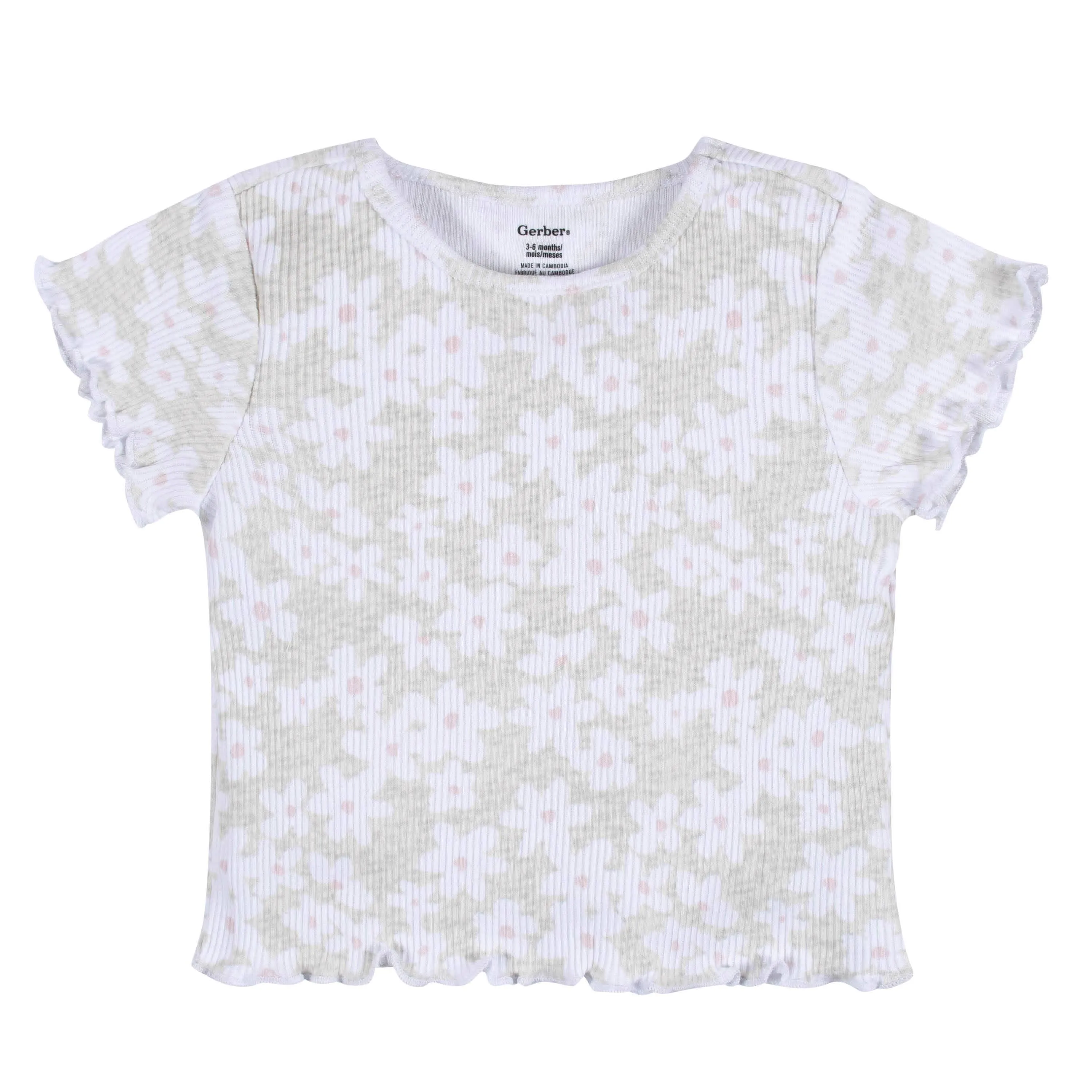 3-Pack Baby & Toddler Girls Sweet Florals Short Sleeve Tees