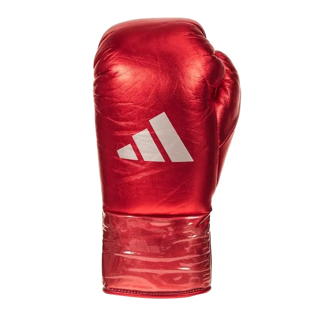 adidas AdiStar 3.0 Leather Pro Boxing Gloves BBBC Approved Metallic