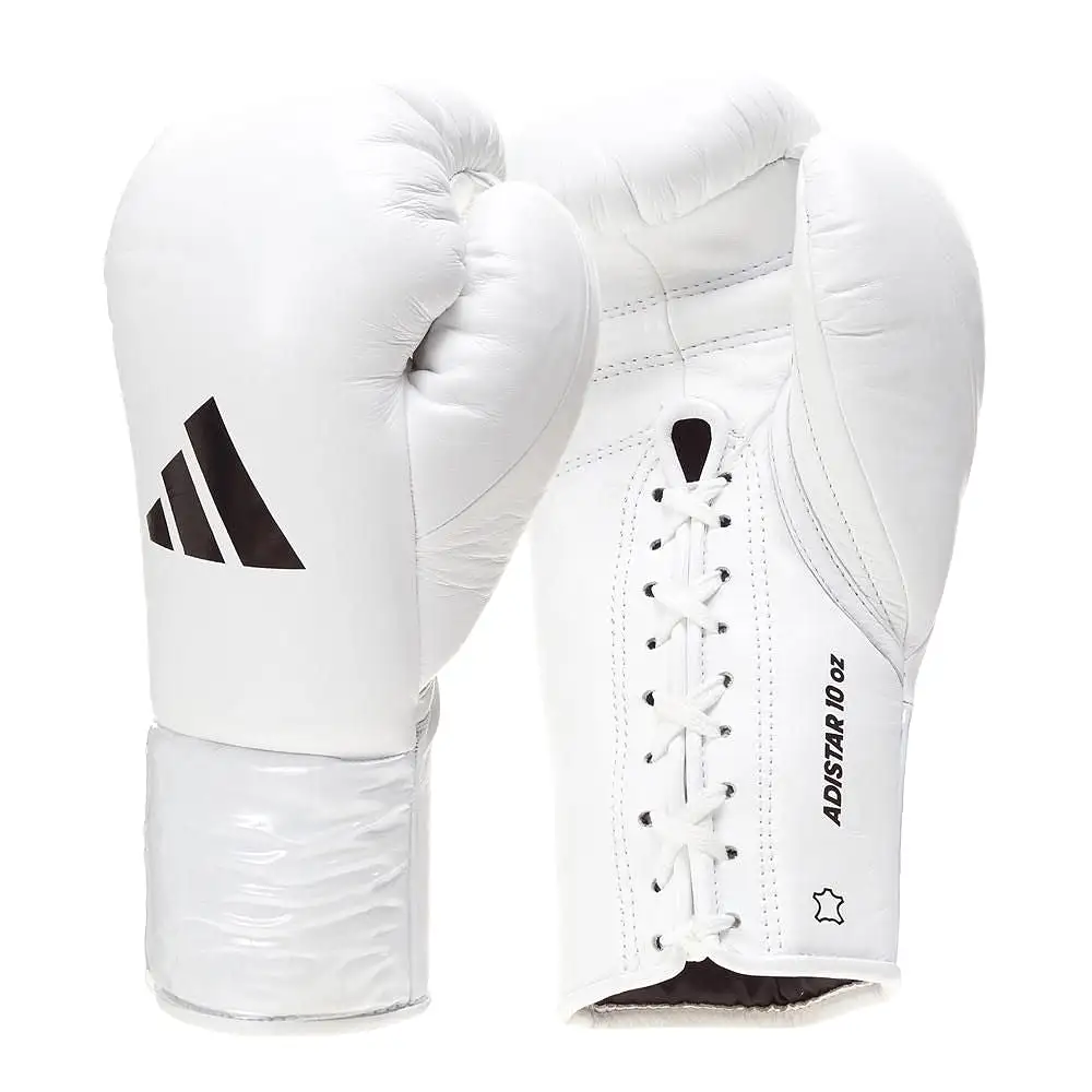 adidas AdiStar 3.0 Leather Pro Boxing Gloves BBBC Approved Metallic