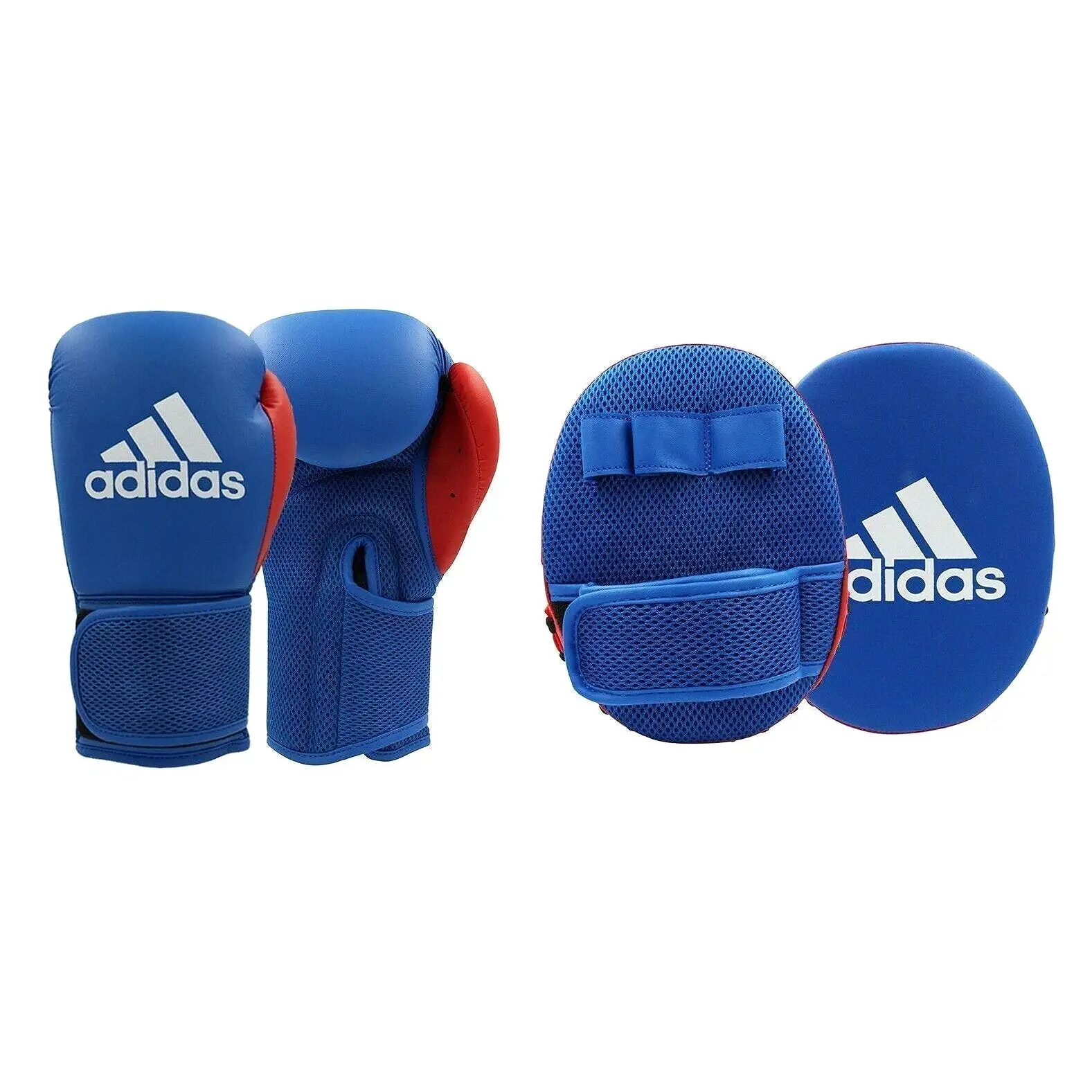 adidas Boxing Gloves & Focus Mitts Beginners Set Kids Adults