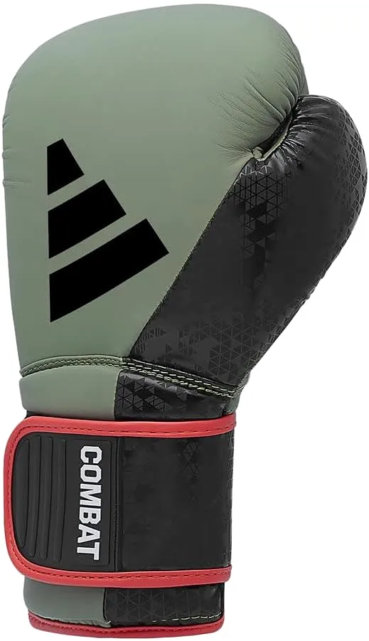 adidas Combat 50 Boxing Gloves Khaki Green