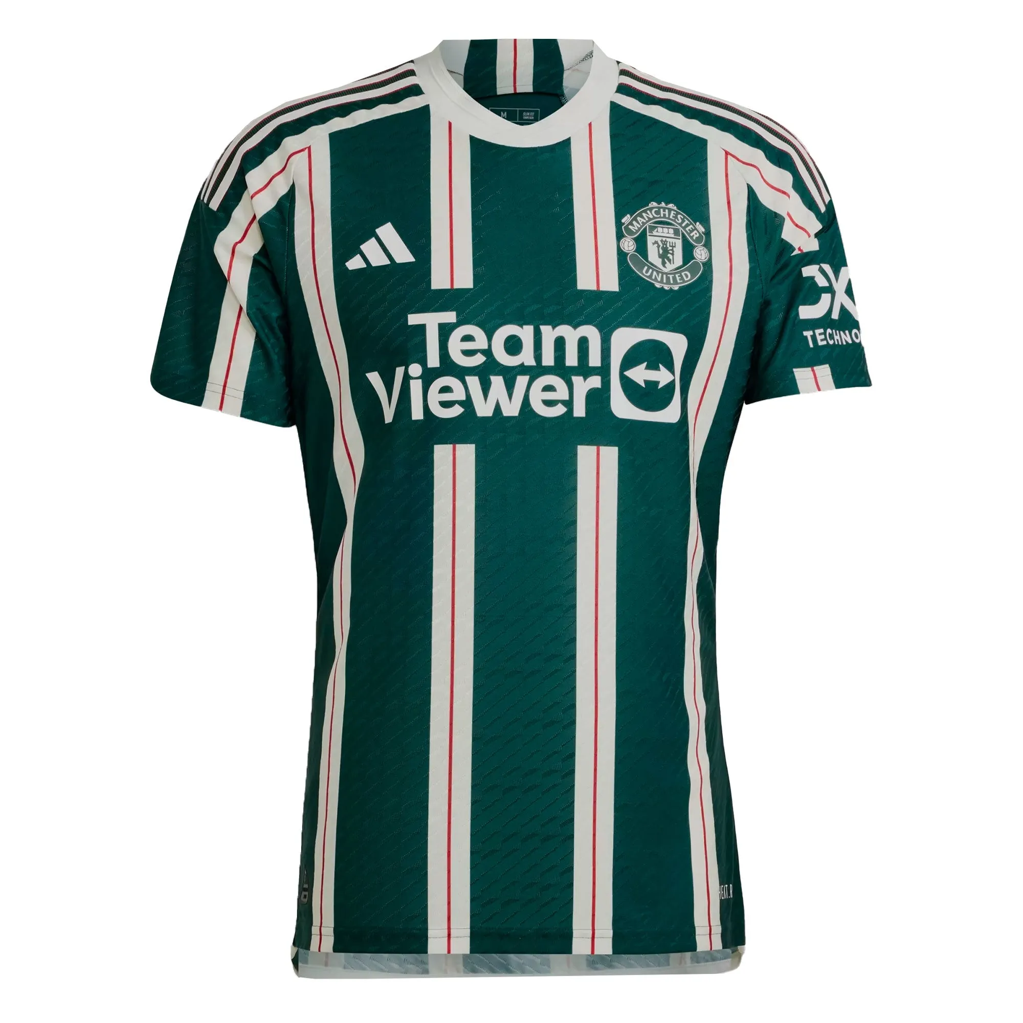 adidas Men's Manchester United 2023/24 Authentic Away Jersey Green Night