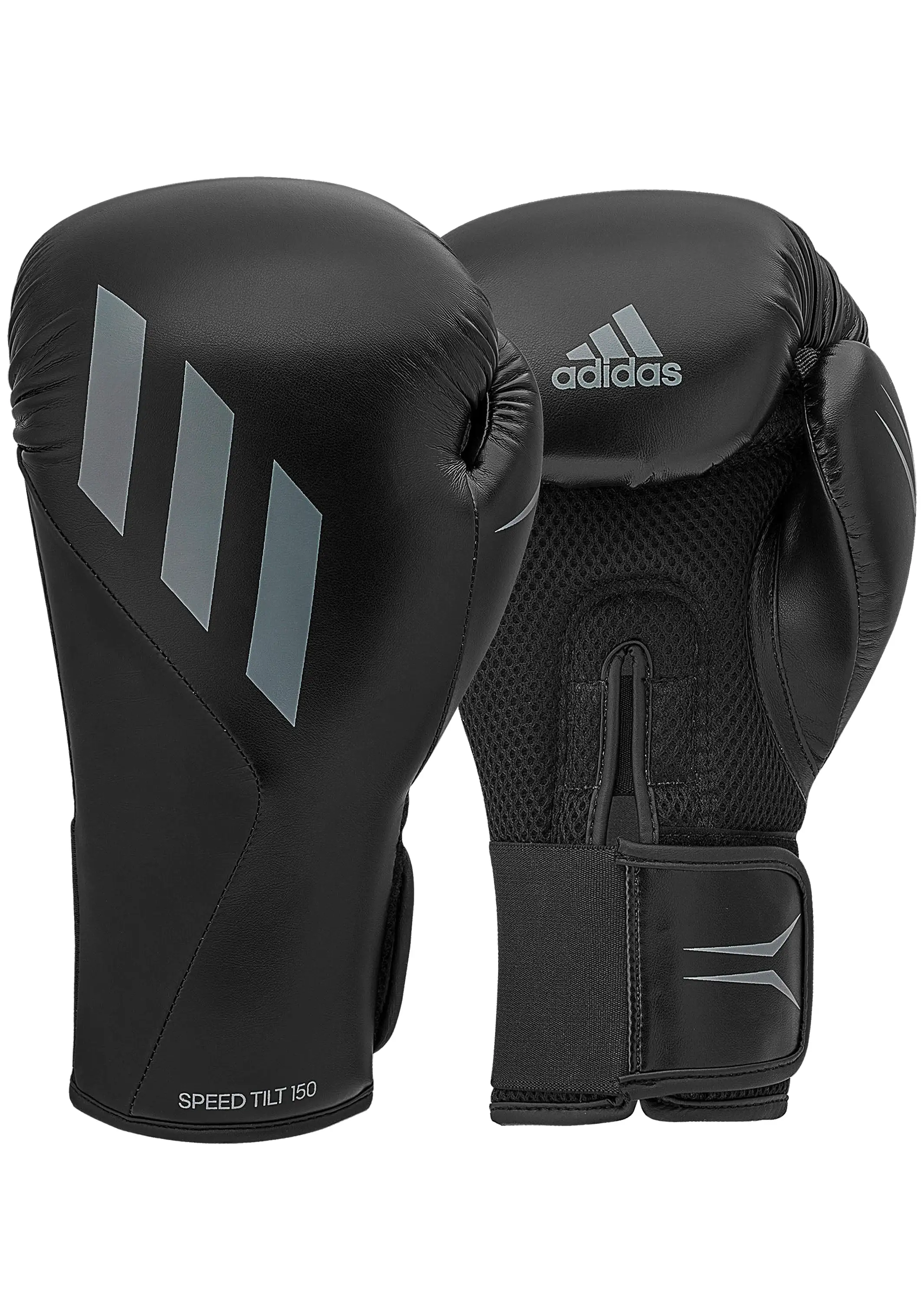 Adidas Speed Tilt 150 Boxing Gloves Black with FREE Adidas Shin Protectors <br> SPD150TG-BBG BLACK