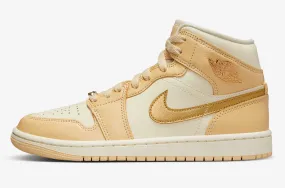 Air Jordan 1 Mid Pale Vanilla Metallic Gold Coconut Milk FB9892-200