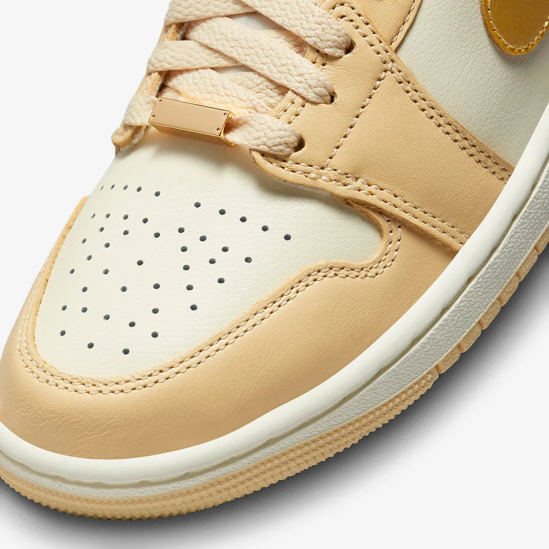 Air Jordan 1 Mid Pale Vanilla Metallic Gold Coconut Milk FB9892-200