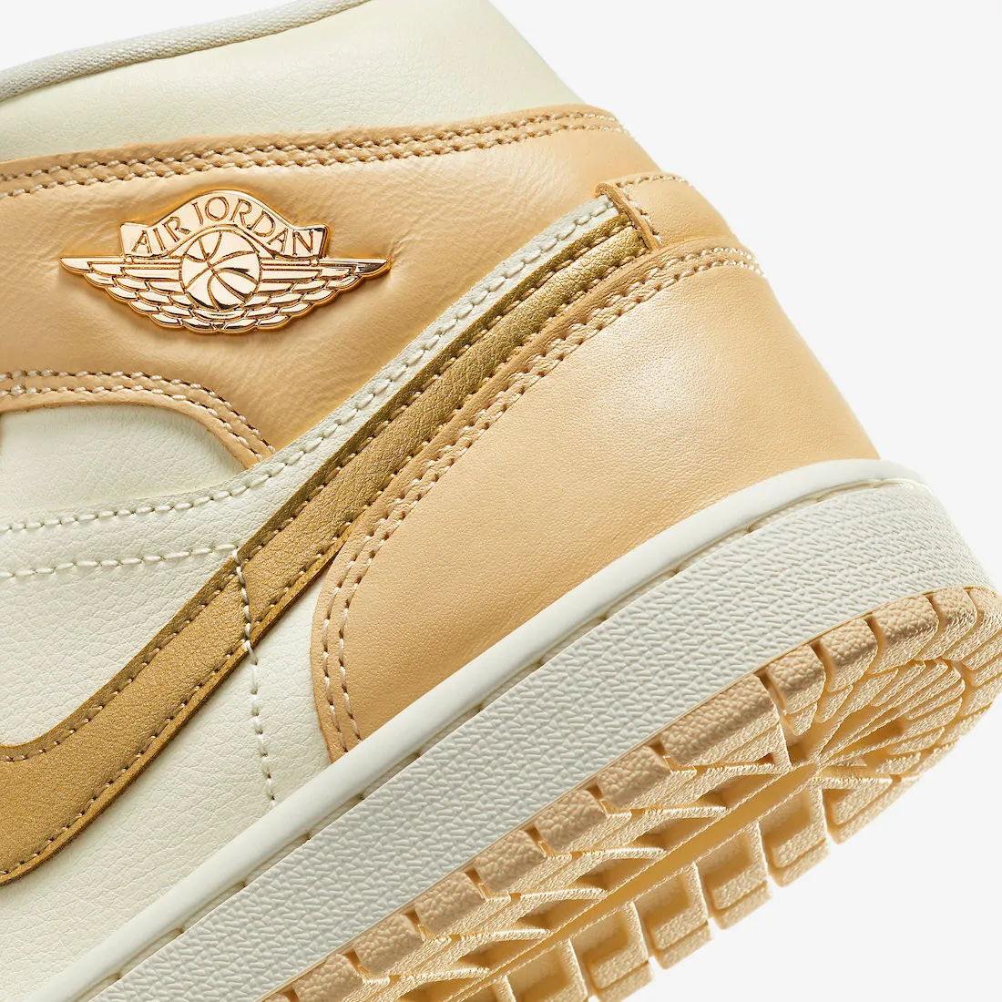 Air Jordan 1 Mid Pale Vanilla Metallic Gold Coconut Milk FB9892-200