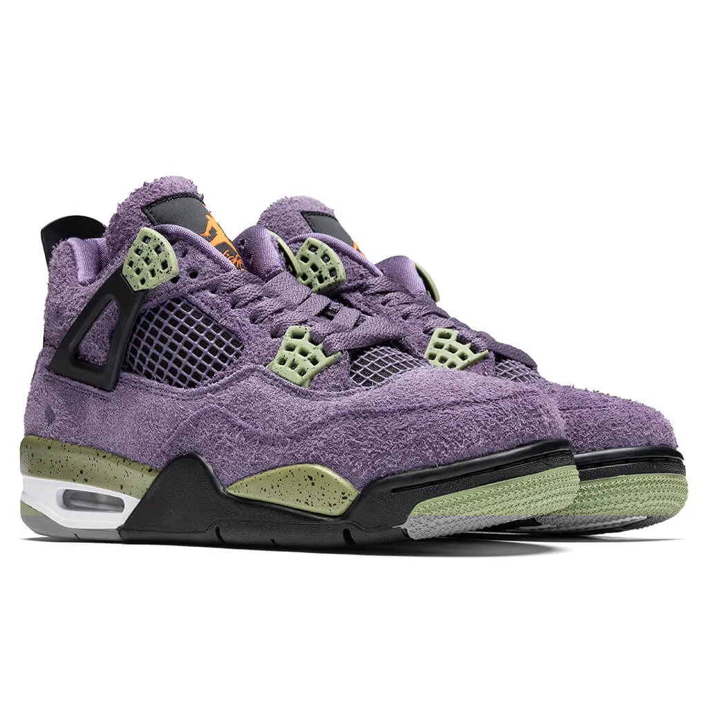 Air Jordan 4 Retro Women's - Canyon Purple/Safety Orange/Alligator