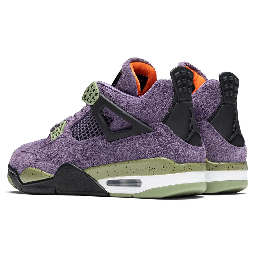 Air Jordan 4 Retro Women's - Canyon Purple/Safety Orange/Alligator