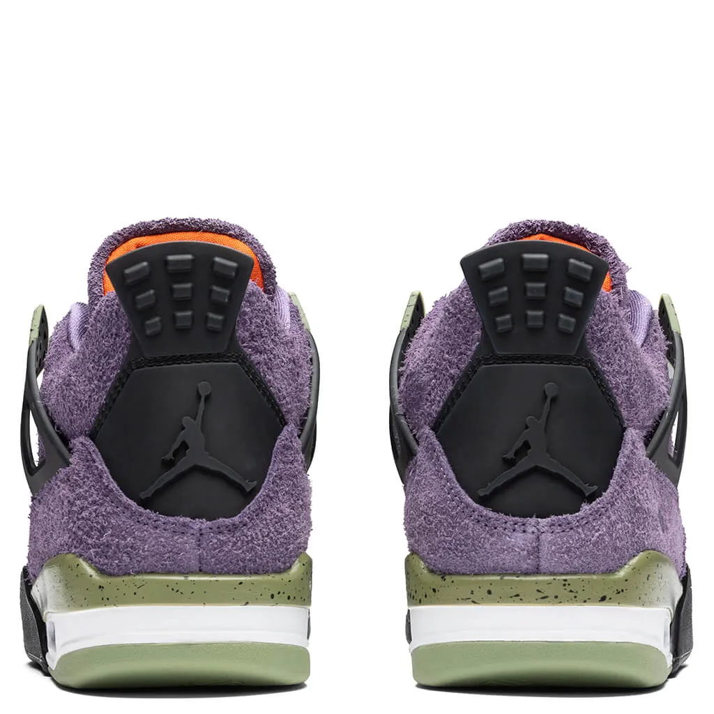 Air Jordan 4 Retro Women's - Canyon Purple/Safety Orange/Alligator