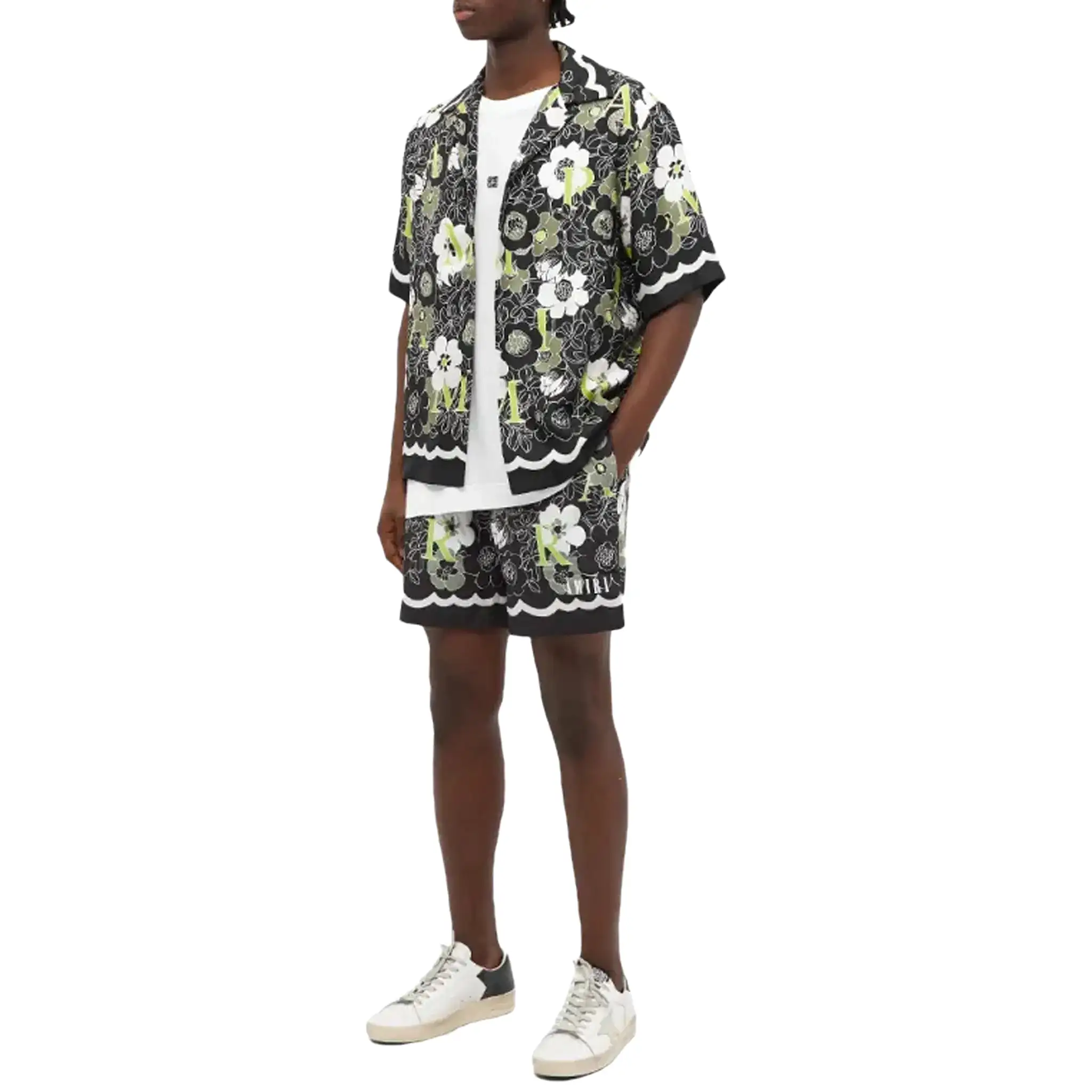 Amiri Flower Amiri Black Swim Shorts