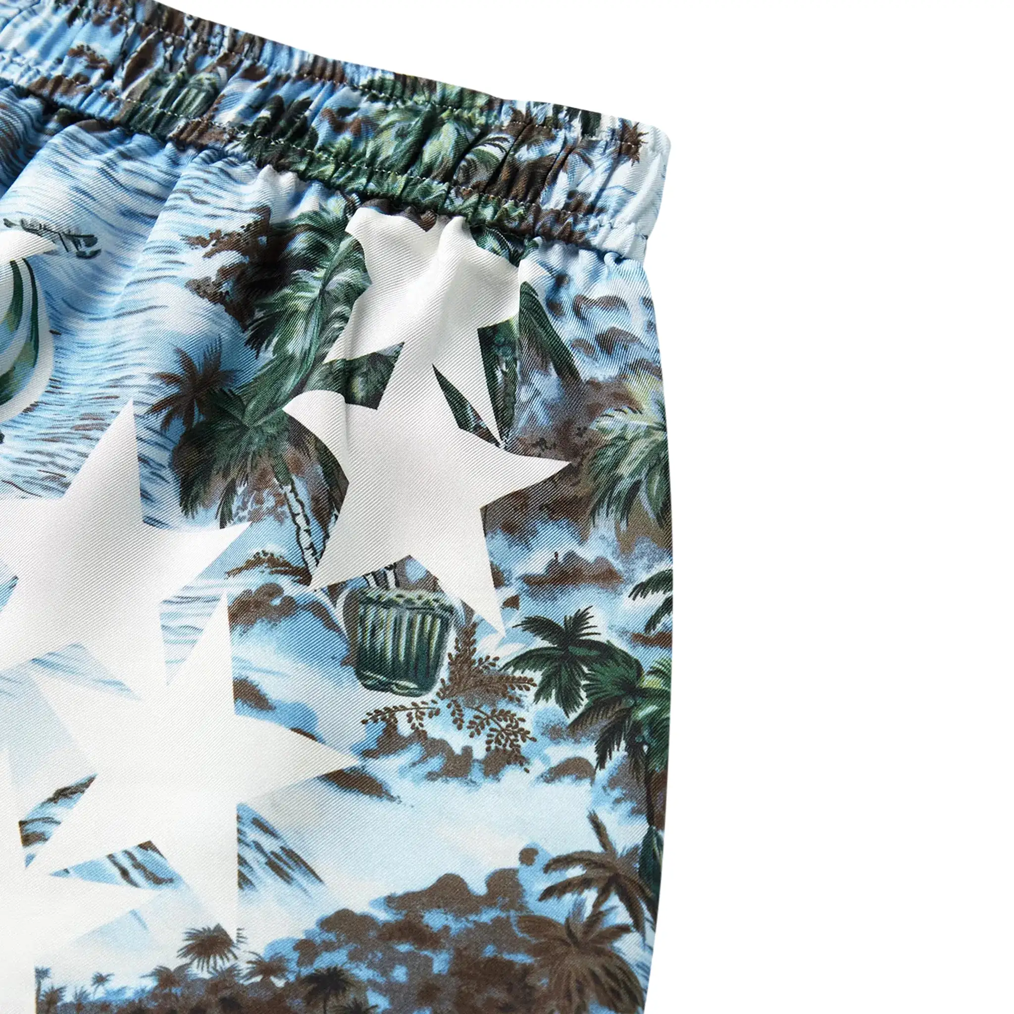 Amiri Tropical Star Blue Swim Shorts