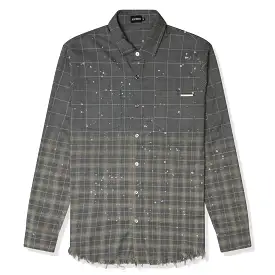 Azat Mard Grey Star Check Shirt