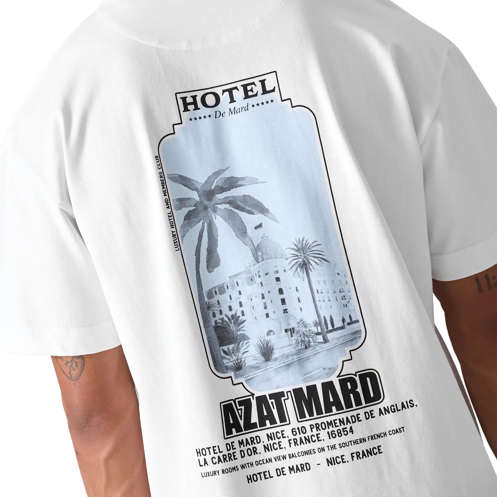 Azat Mard Hotel De Mard T Shirt White