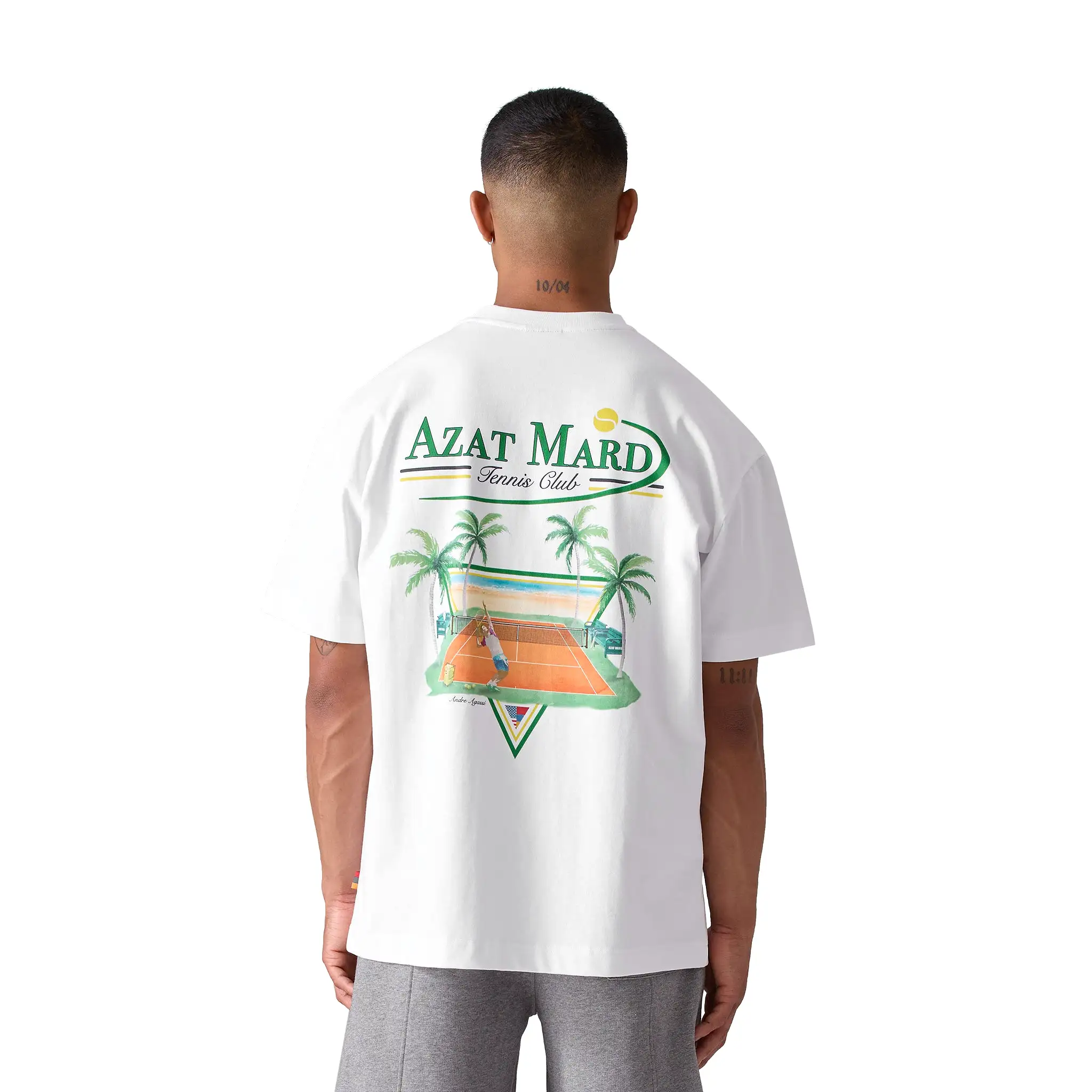 Azat Mard Tennis Club T Shirt White