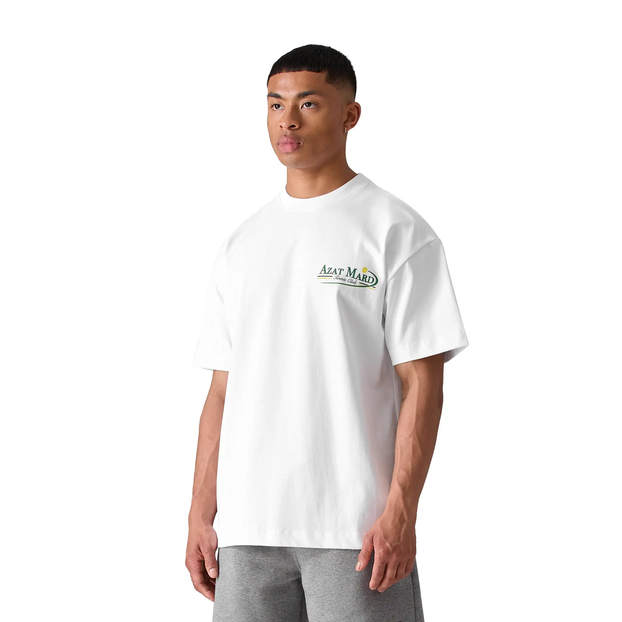 Azat Mard Tennis Club T Shirt White