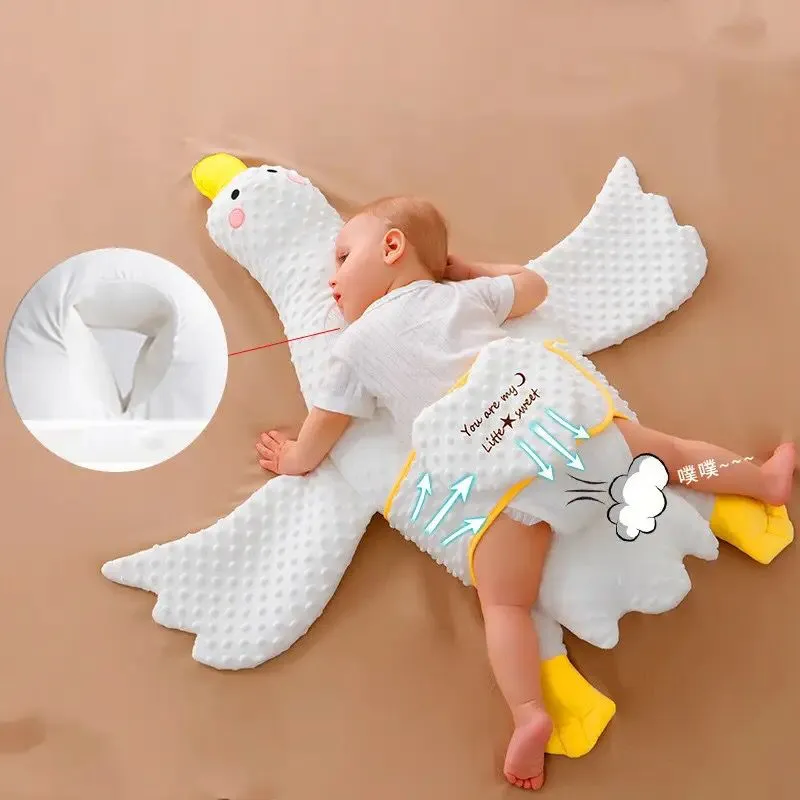 Baby Exhaust Newborns Comfort Pillow Big White Goose Soothing Sleeping Artifact Relieves Intestinal Pain Infant Accessories S441