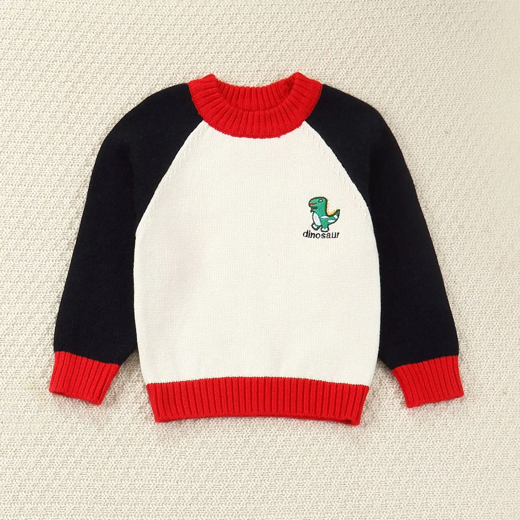 Baby Kid Boys Color-blocking Dinosaur Sweaters Wholesale 23113069