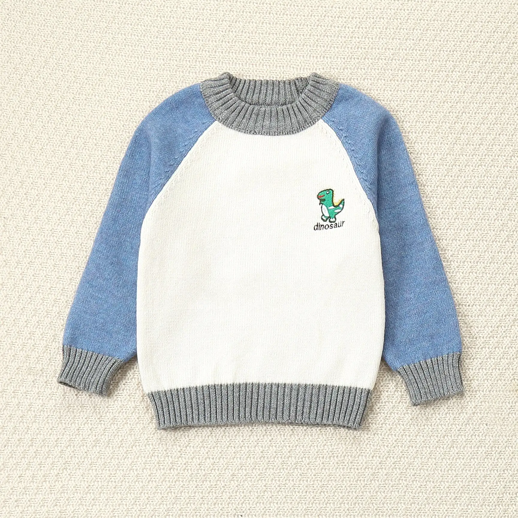 Baby Kid Boys Color-blocking Dinosaur Sweaters Wholesale 23113069