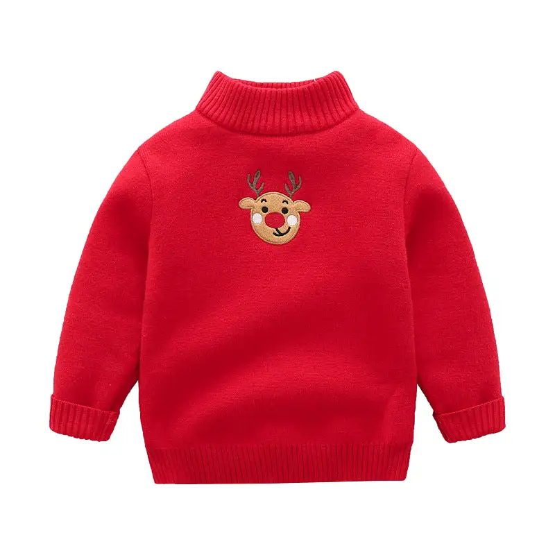 Baby Kid Girls Boys Solid Color Cartoon Christmas Sweaters Wholesale 23112803