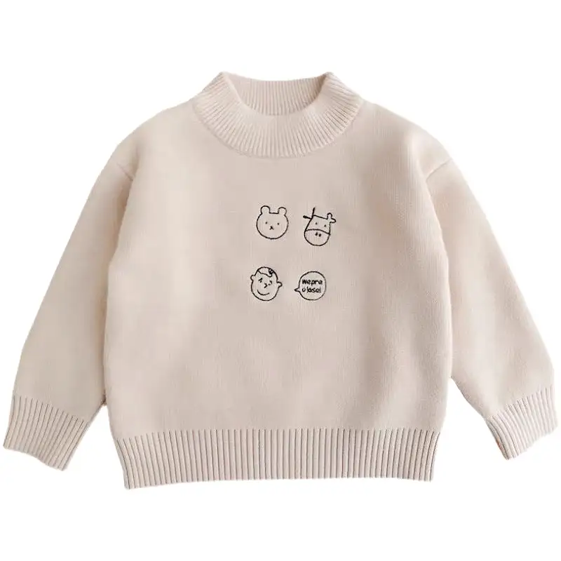 Baby Kid Girls Boys Solid Color Cartoon Sweaters Wholesale 231130248