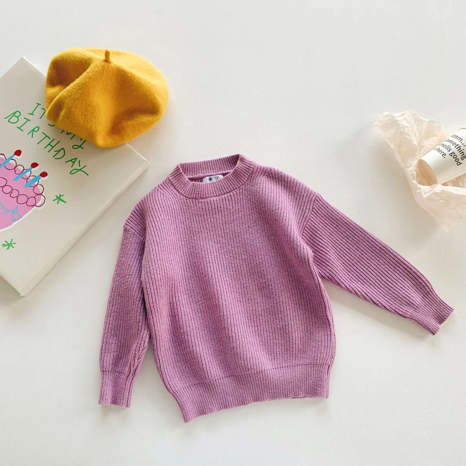 Baby Kid Girls Boys Solid Color Sweaters Wholesale 23090666