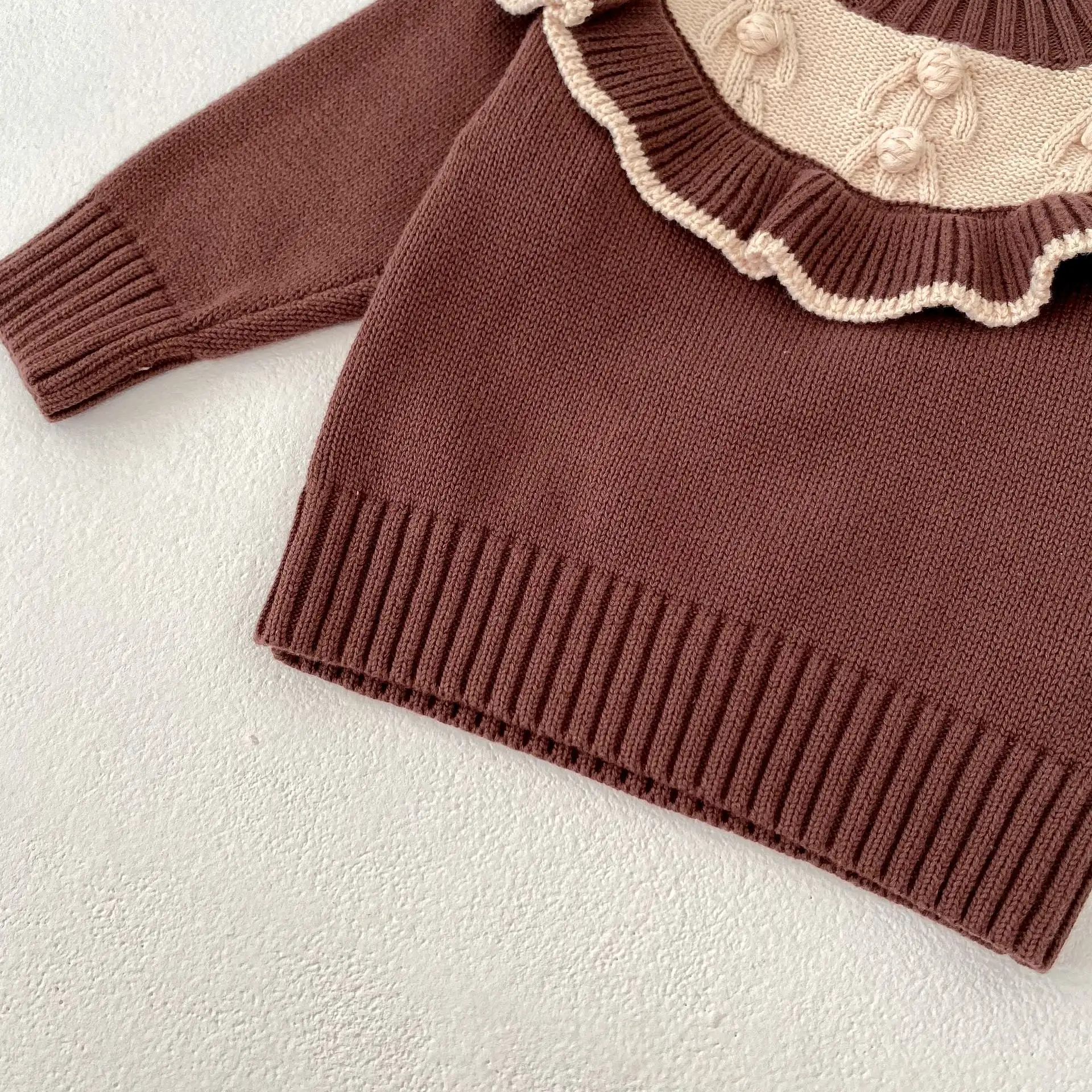 Baby Kid Girls Color-blocking Sweaters Wholesale 24011182