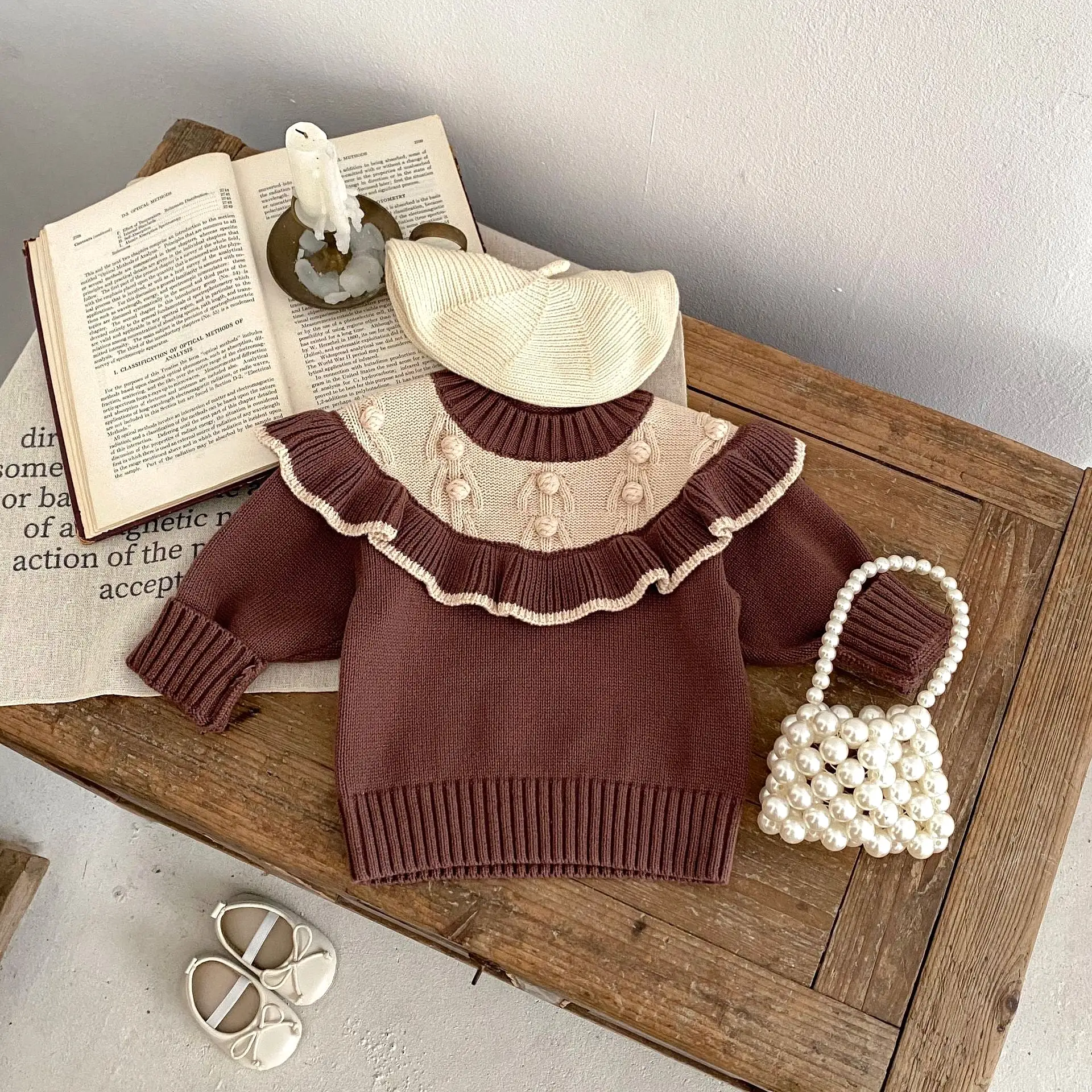 Baby Kid Girls Color-blocking Sweaters Wholesale 24011182