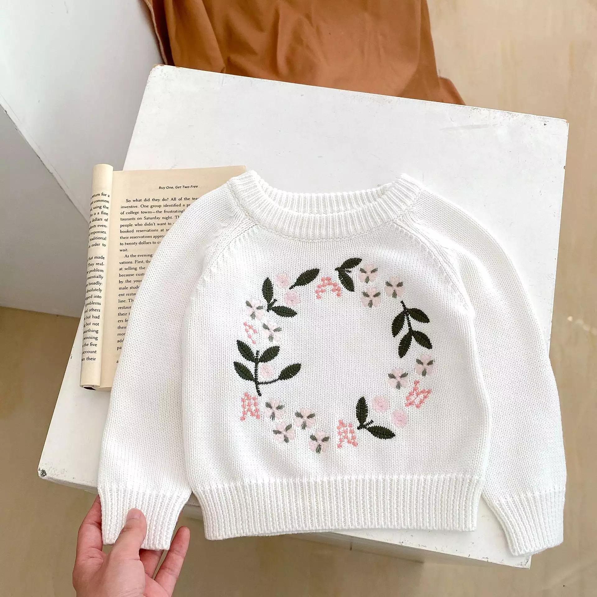 Baby Kid Girls Embroidered Sweaters Wholesale 230828123