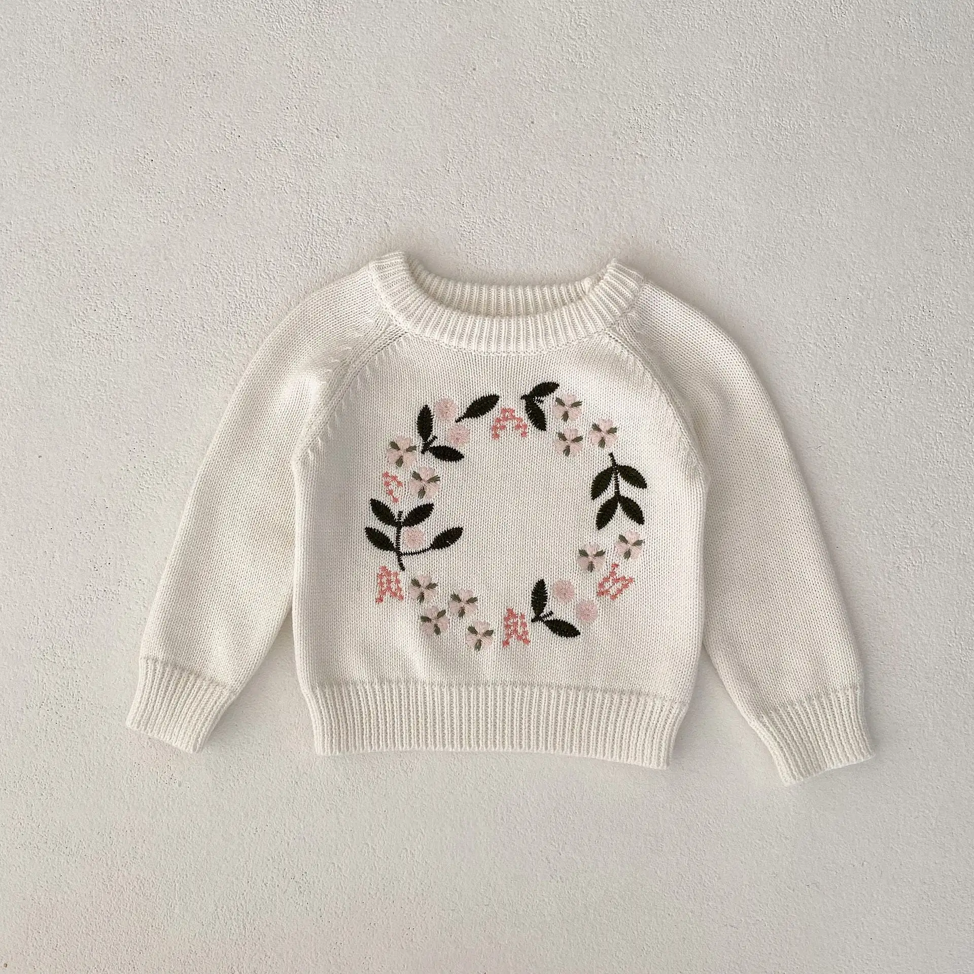 Baby Kid Girls Embroidered Sweaters Wholesale 230828123