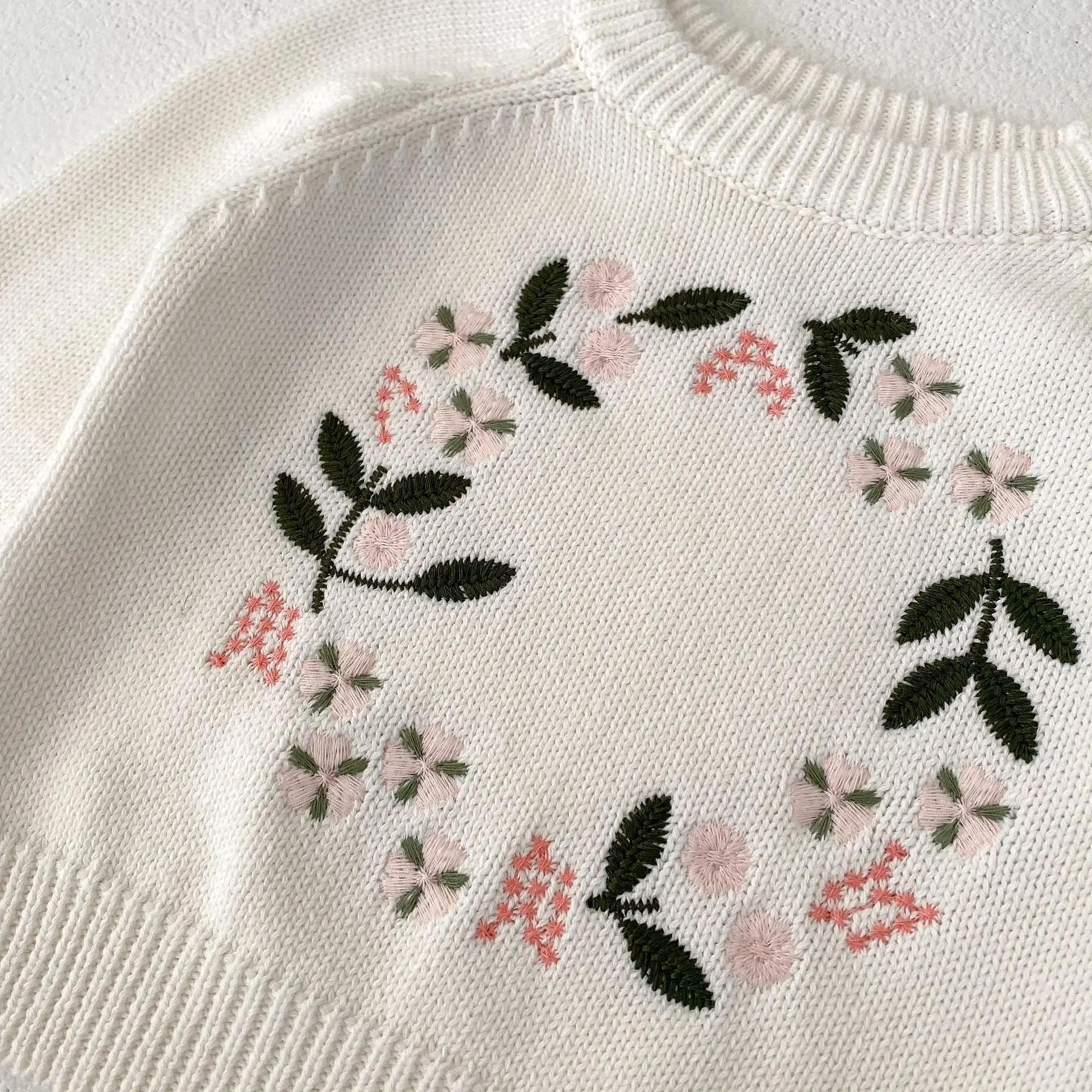 Baby Kid Girls Embroidered Sweaters Wholesale 230828123