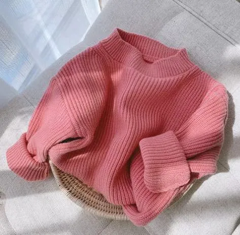 Baby Kid Girls Solid Color Sweaters Wholesale 24011109