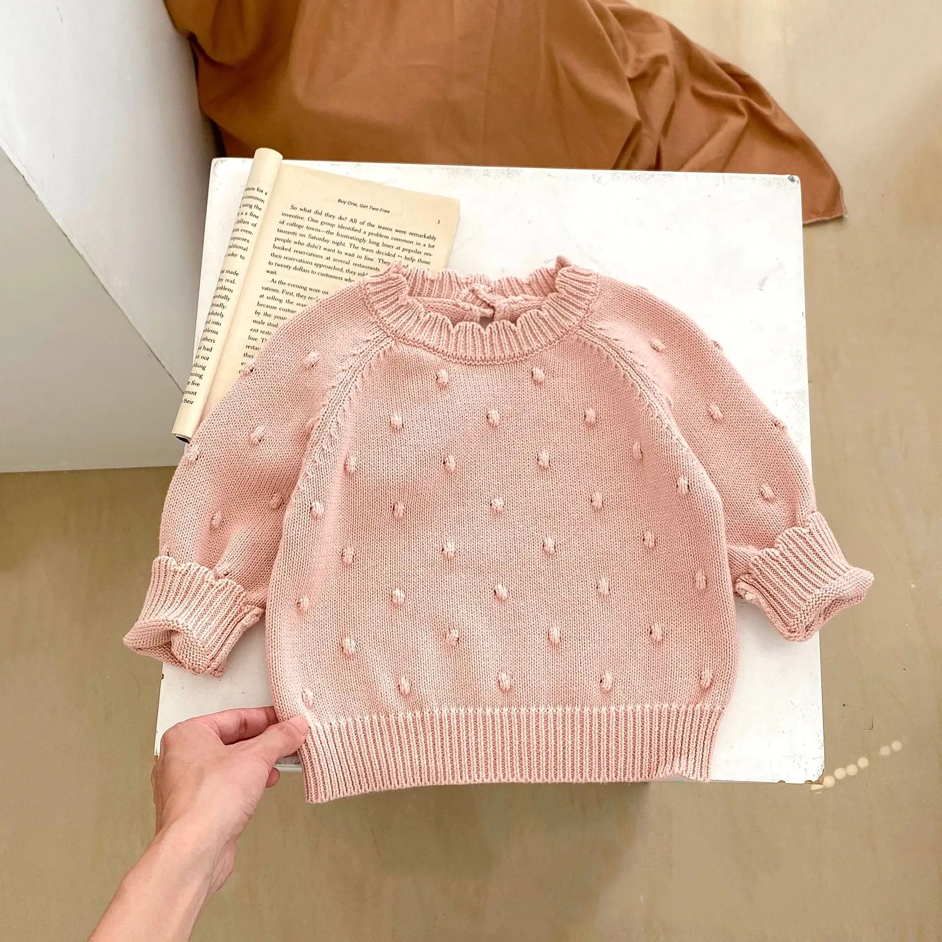 Baby Kid Girls Solid Color Sweaters Wholesale 24011185