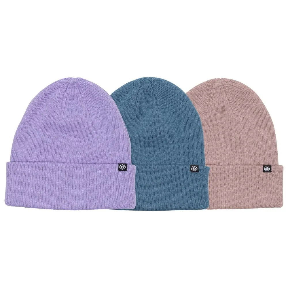 Beanies 686 ---Standard Roll Up Beanie 3 Pack Dusty Pastal