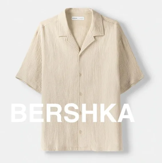 Bershka  |Plain Short Sleeves Shirts