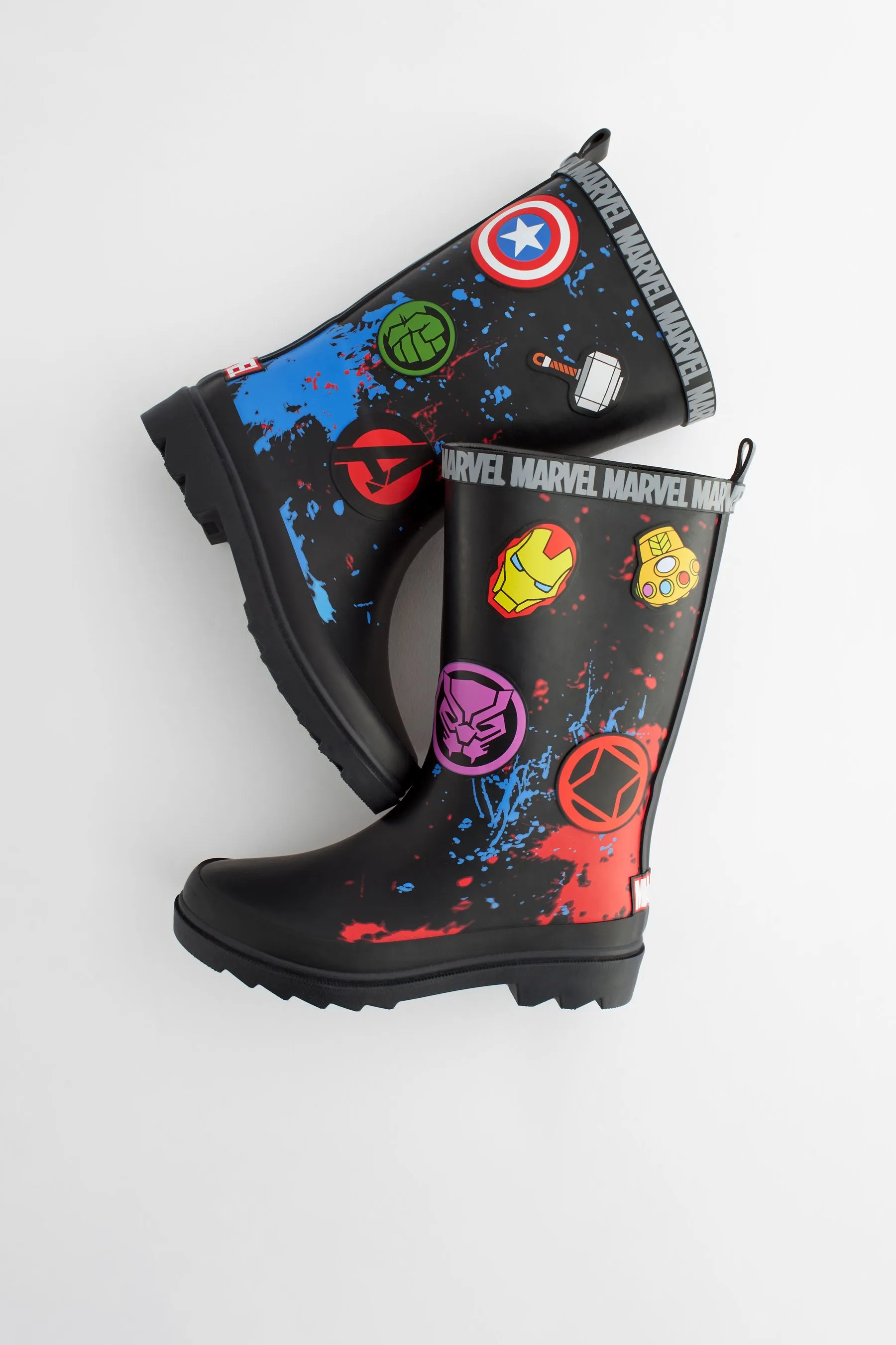 Black Marvel Wellies