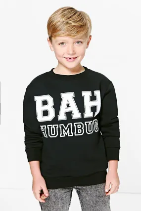 Boys Bah Humbug Christmas Sweater