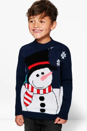 Boys Snowman Christmas Sweater