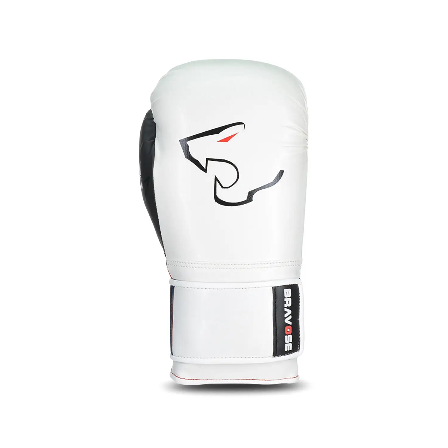 Bravose Mens Nemesis Boxing Gloves White & Red Sparring