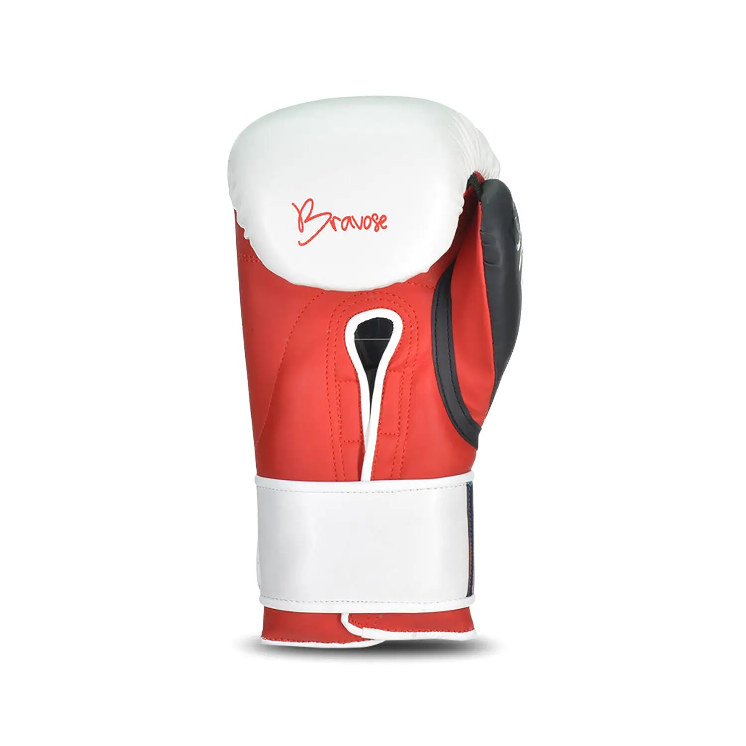 Bravose Mens Nemesis Boxing Gloves White & Red Sparring