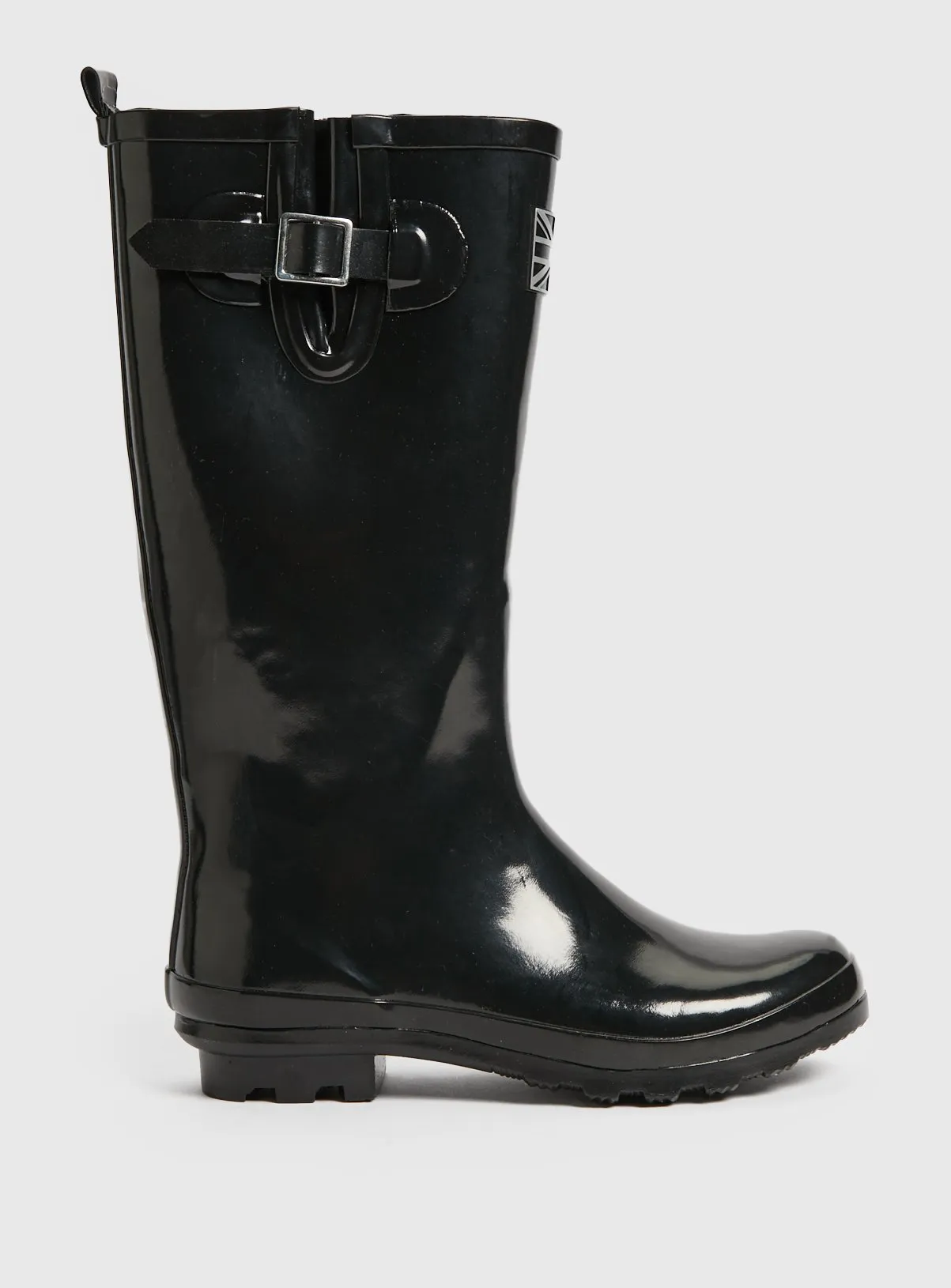 Buy Black Gloss Wellies 5 | Wellies | Tu