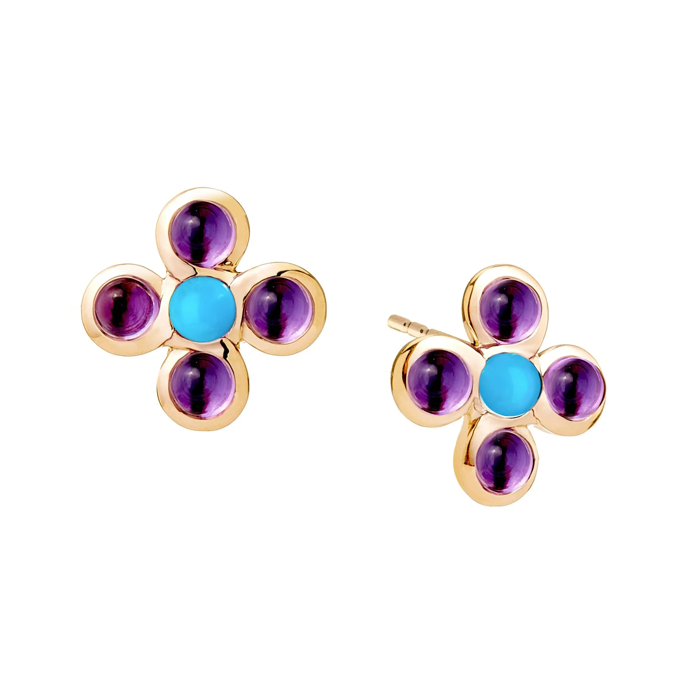 Candy Amethyst Turquoise Studs