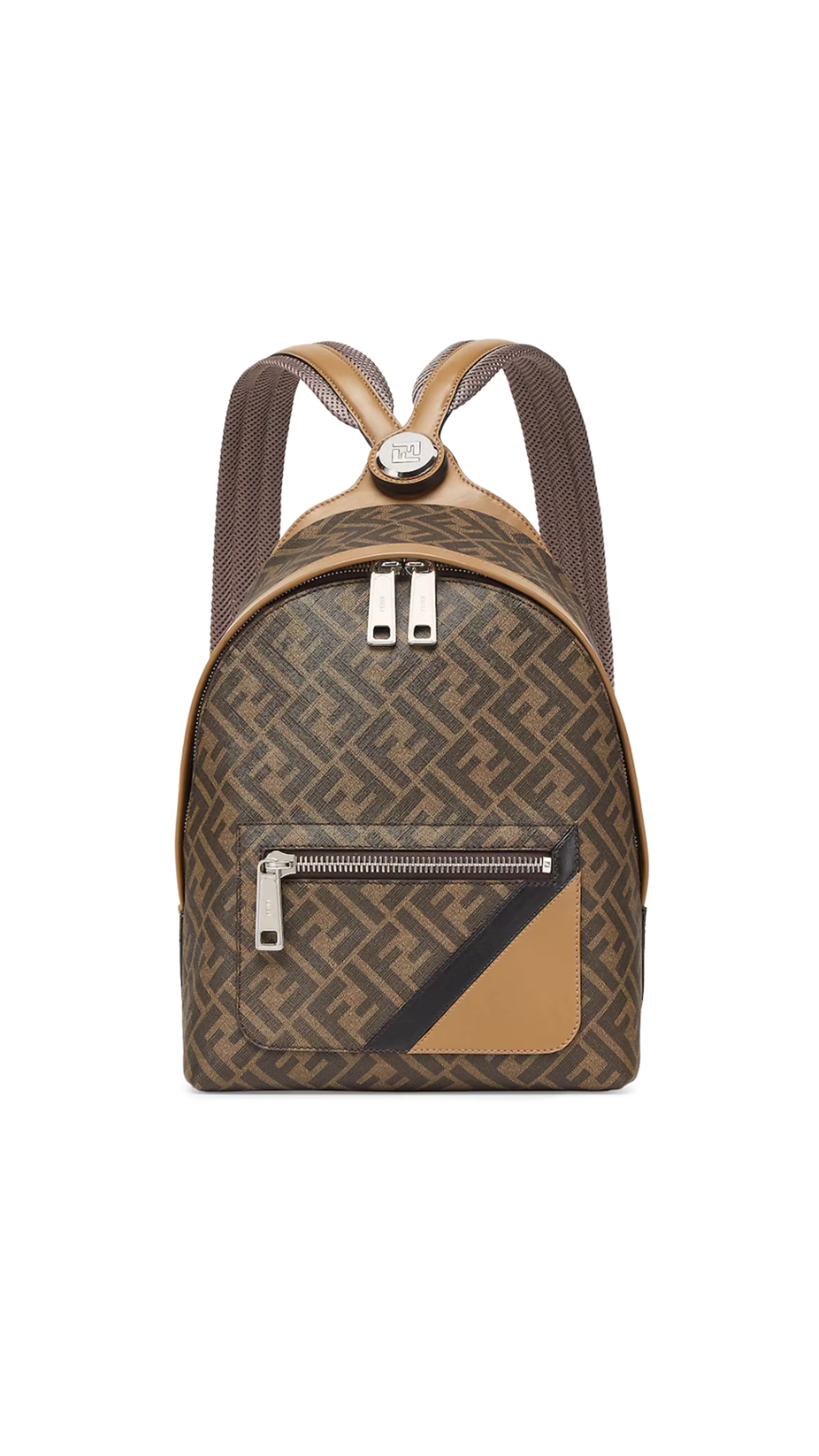 Chiodo Small FF Diagonal Backpack - Brown