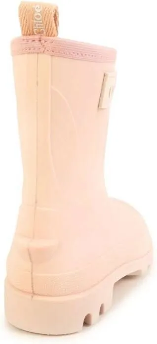 Chloé Kids logo-patch Wellies Pink