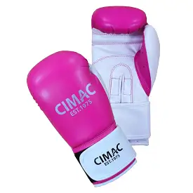 Cimac Ladies Boxing Gloves Pink & White Bag Boxercise