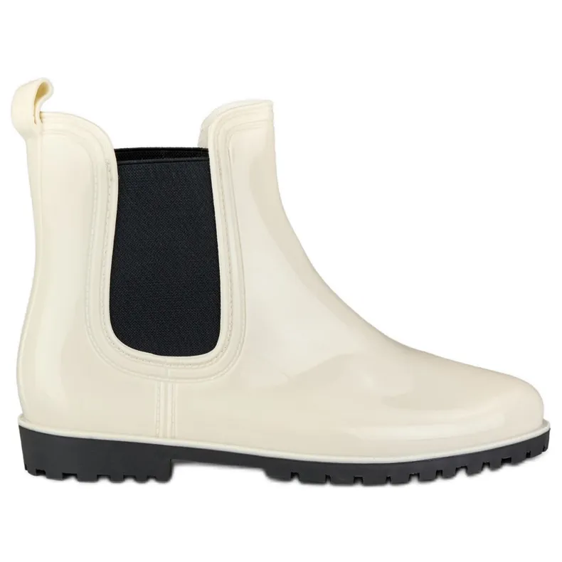 Classic beige wellies for women