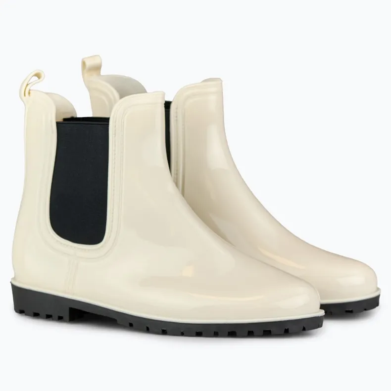 Classic beige wellies for women