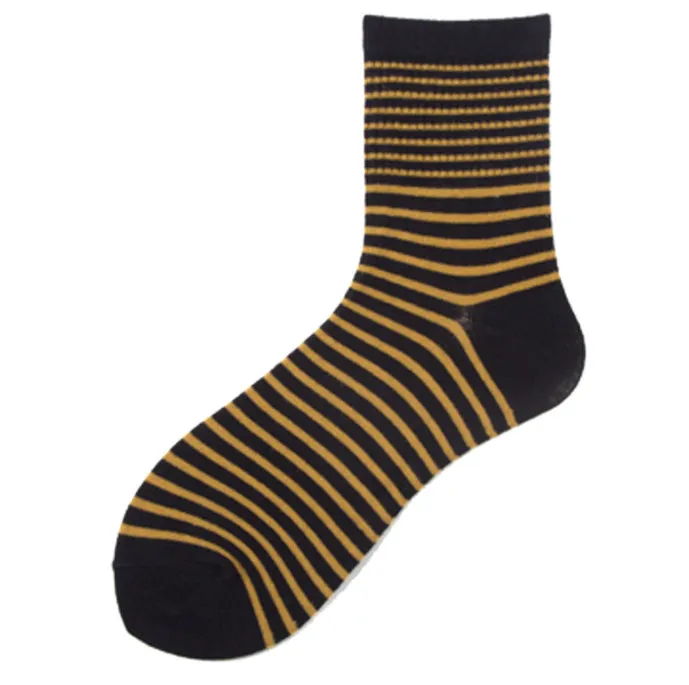 Crew Socks | Yellow Stripes | Cotton