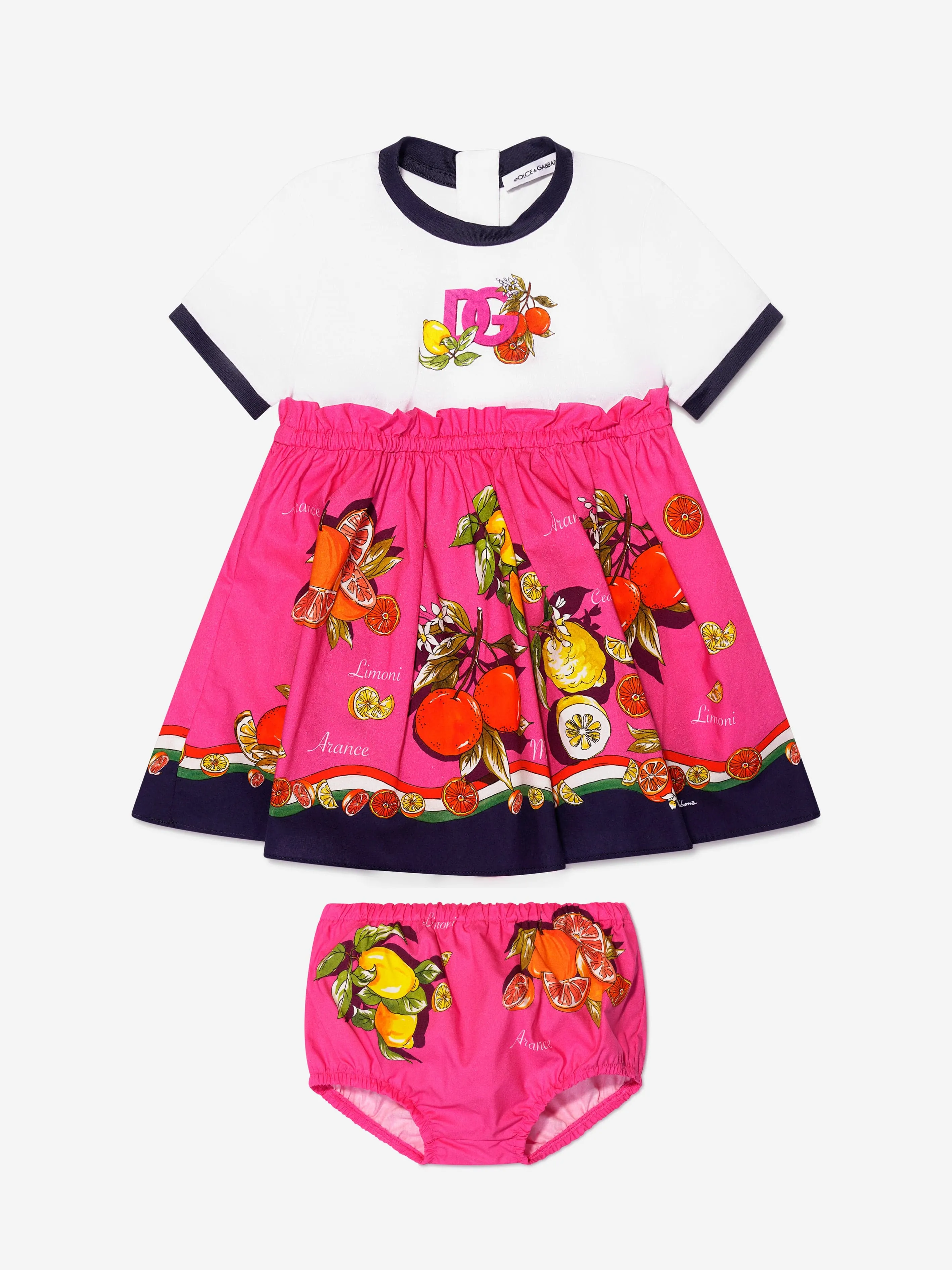 Dolce & Gabbana Kids - Baby Girls Oranges and Lemons Dress | Childsplay Clothing