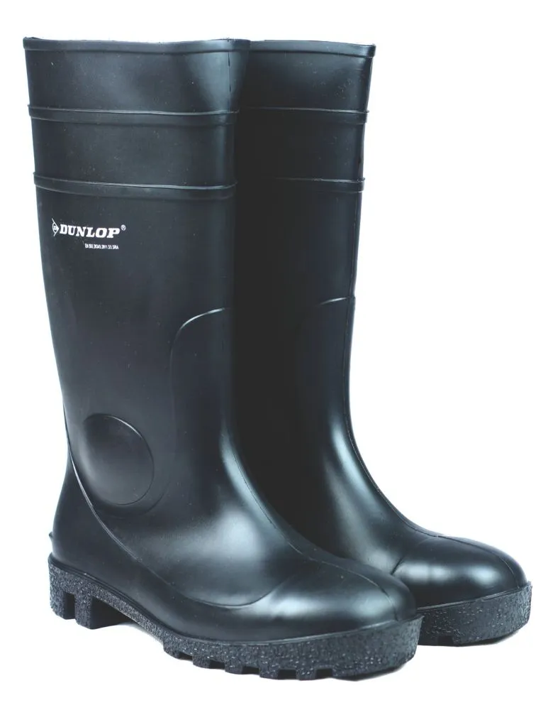 Dunlop Protomastor   Safety Wellies Black Size 9 - Screwfix