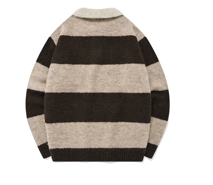 Fallett  |Stripes Unisex Wool Nylon Street Style Long Sleeves Logo